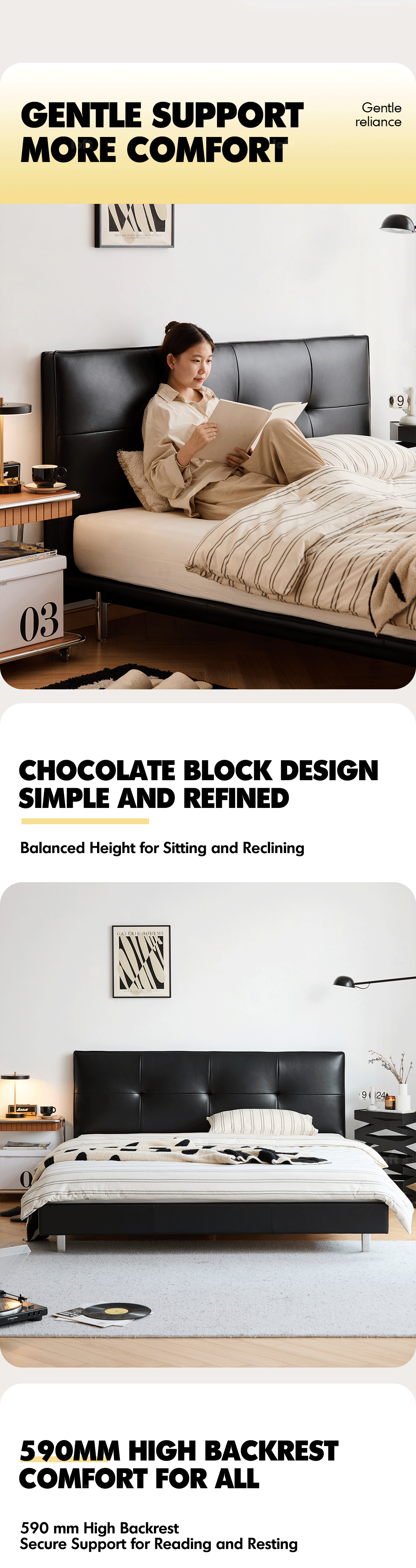 Bauhaus Genuine Leather Bed SKILLFUL Good to Know - 3
