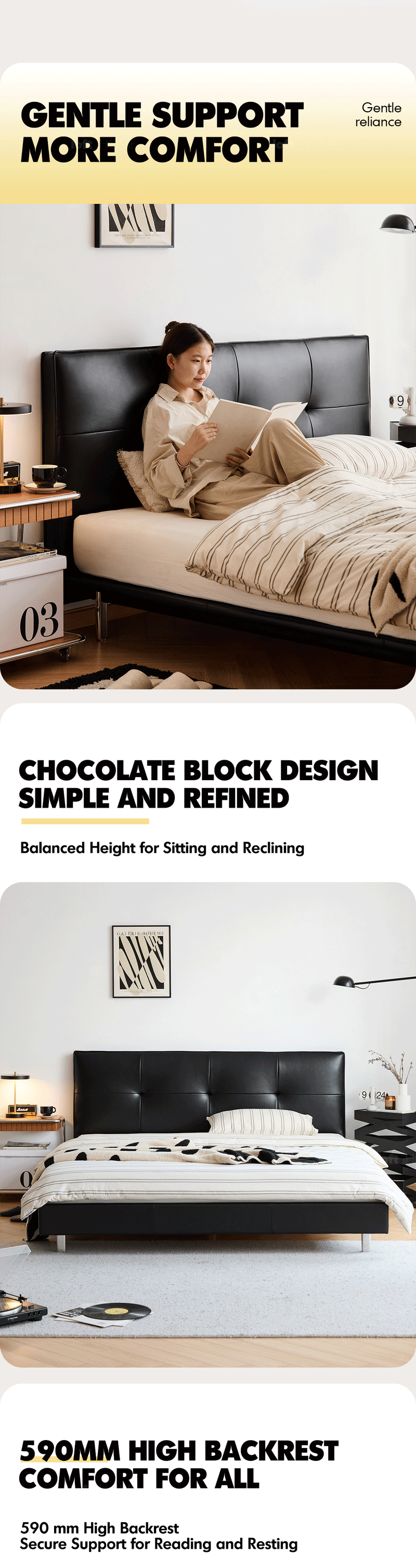 Bauhaus Genuine Leather Bed SKILLFUL Good to Know - 3