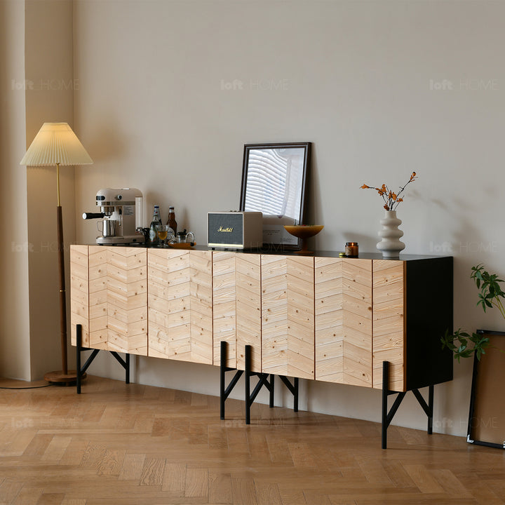 Scandinavian Wood Storage Cabinet CHEVRON Conceptual