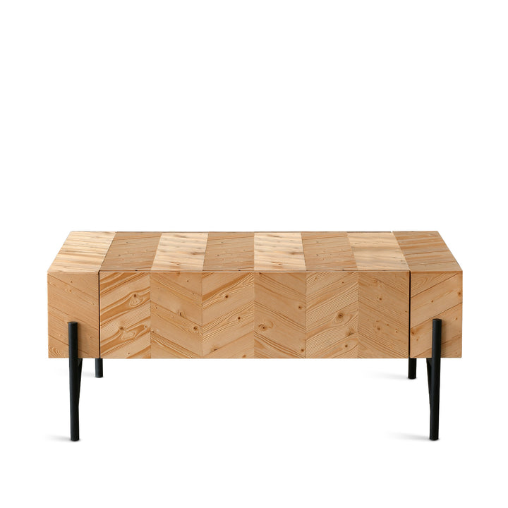 Scandinavian Wood Coffee Table CHEVRON Situational