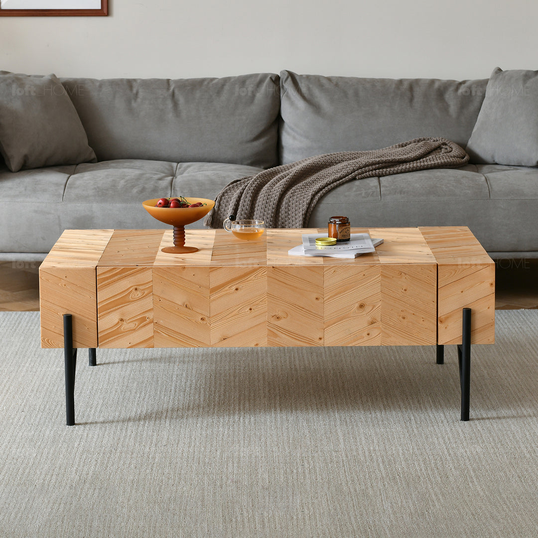 Scandinavian Wood Coffee Table CHEVRON Color Variant