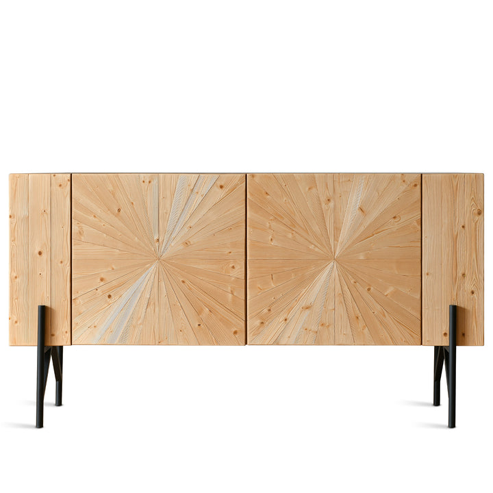 Scandinavian Wood Side Cabinet RADIAL White Background