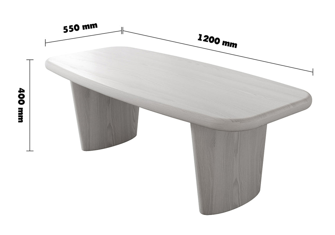 Scandinavian Wood Coffee Table BON Size Chart