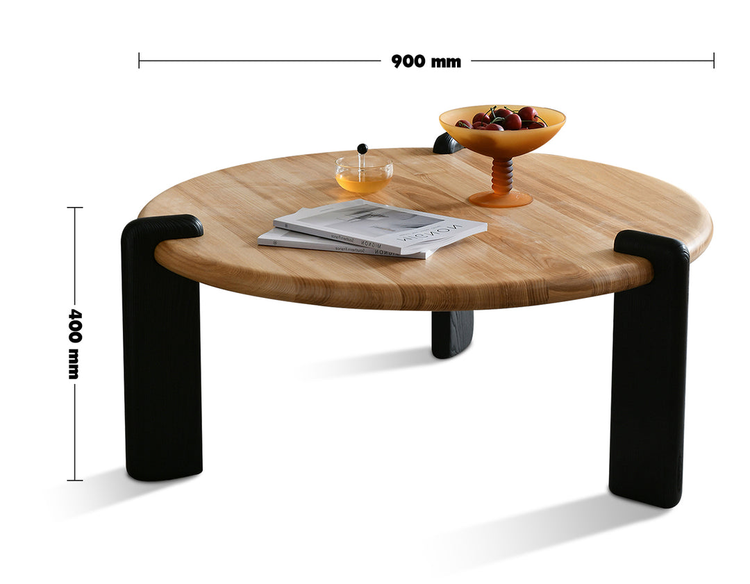 Scandinavian Wood Coffee Table ONDA Size Chart