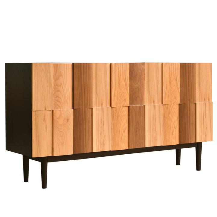 Scandinavian Wood Storage Cabinet VARIATION 1 Situational