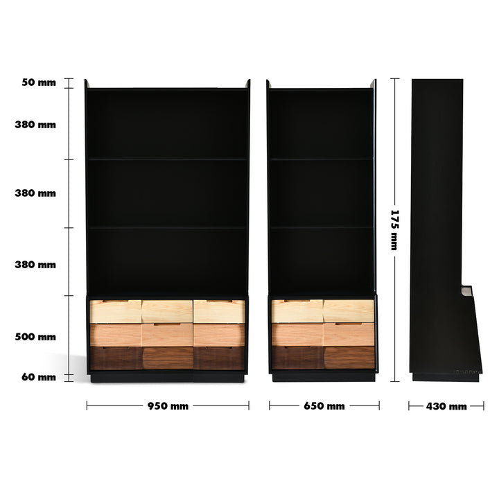 Scandinavian Wood Shelf WABI SABI Size Chart