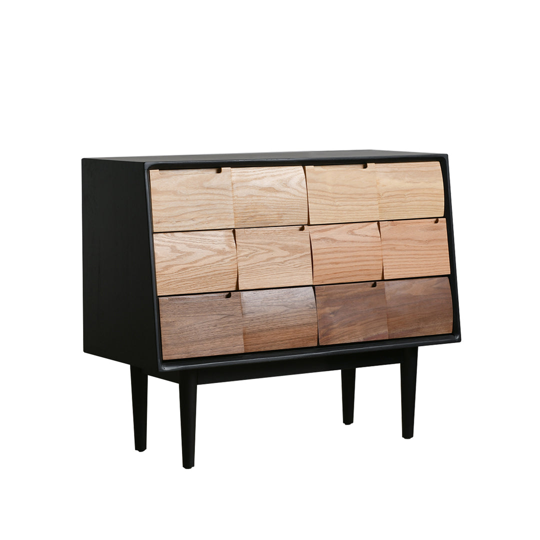 Scandinavian Wood Drawer Cabinet WABI SABI Conceptual
