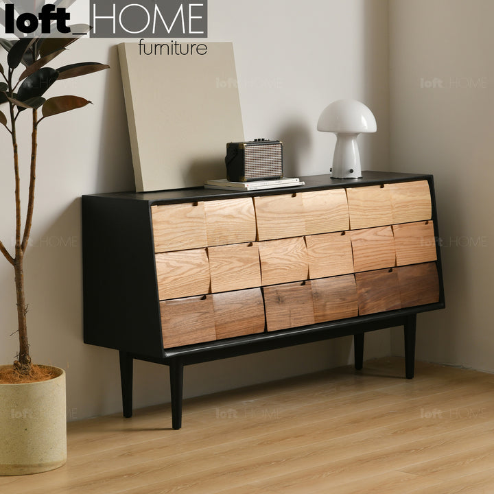 Scandinavian Wood Drawer Cabinet WABI SABI Primary Product