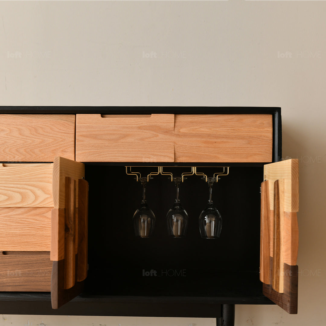 Scandinavian Wood Cabinet WABI SABI Conceptual