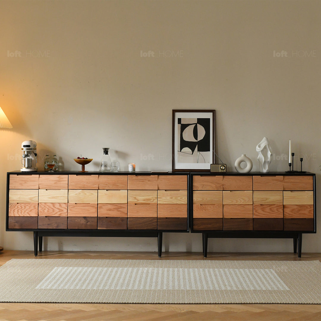 Scandinavian Wood Cabinet WABI SABI Color Variant