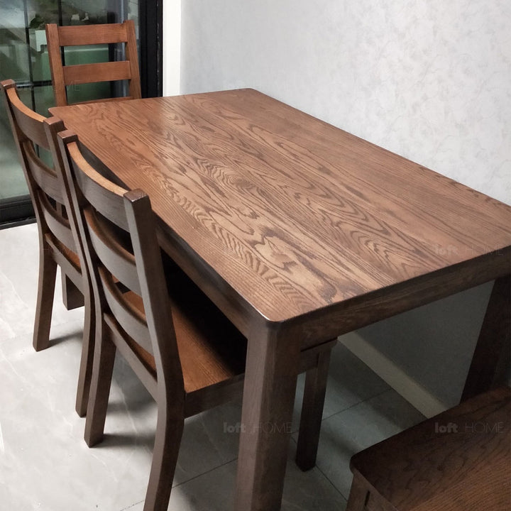 (Fast Delivery) Scandinavian Wood Dining Table ROTTER Environmental