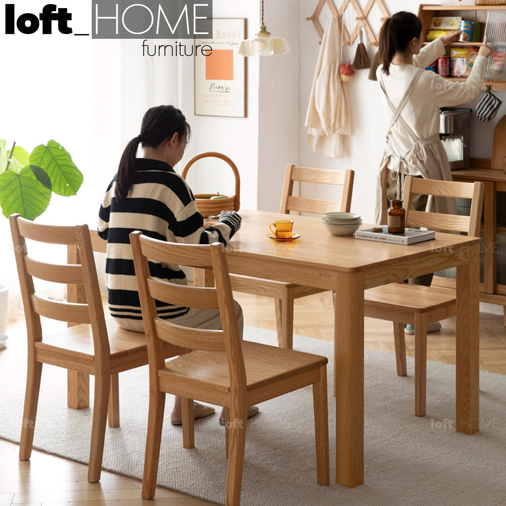 Scandinavian Wood Dining Table ROTTER Primary Product