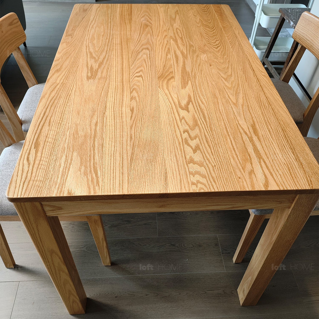 (Fast Delivery) Scandinavian Wood Dining Table ROTTER In-context