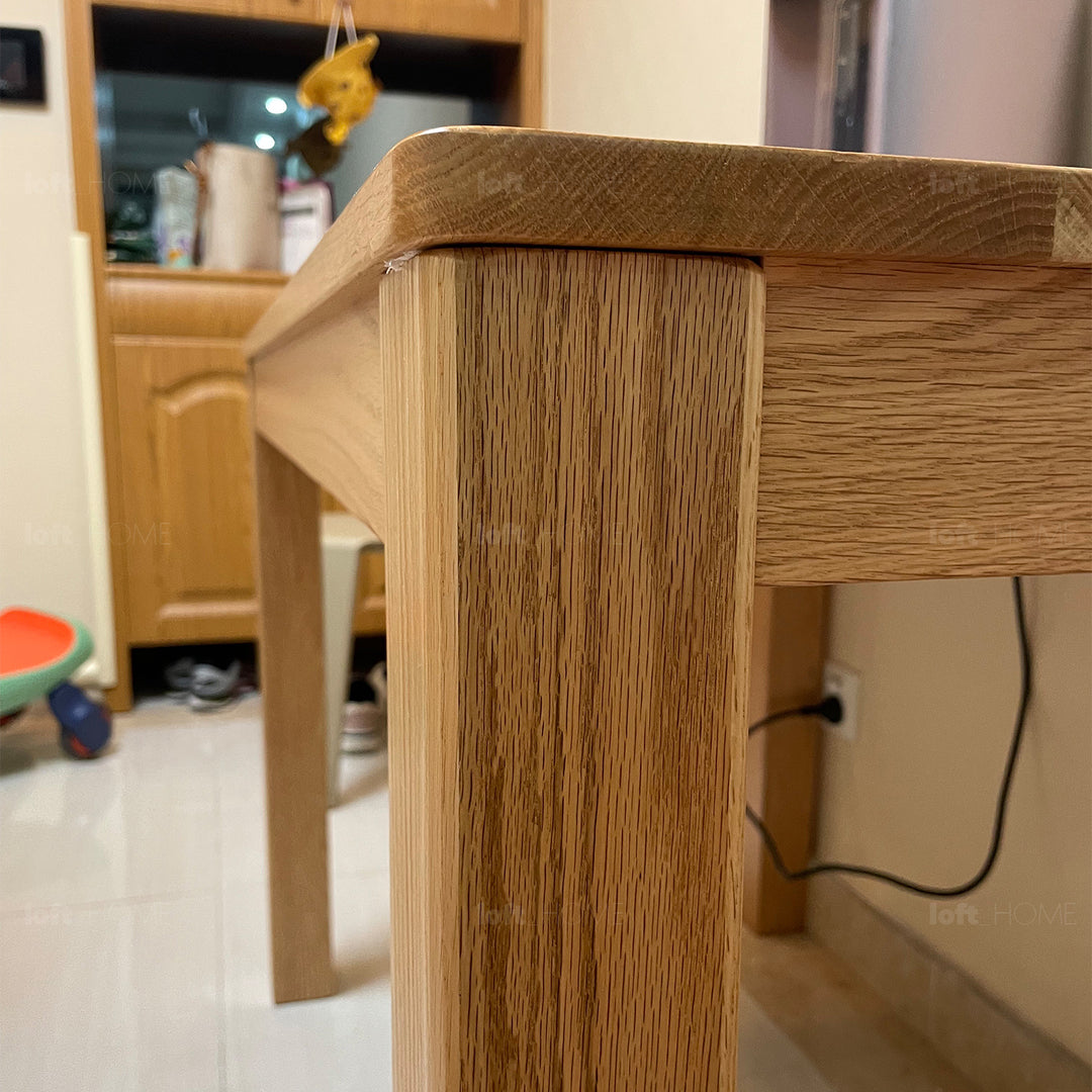Scandinavian Wood Dining Table ROTTER Close-up