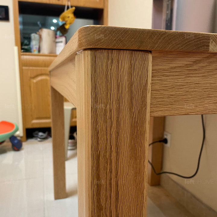 (Fast Delivery) Scandinavian Wood Dining Table ROTTER Close-up