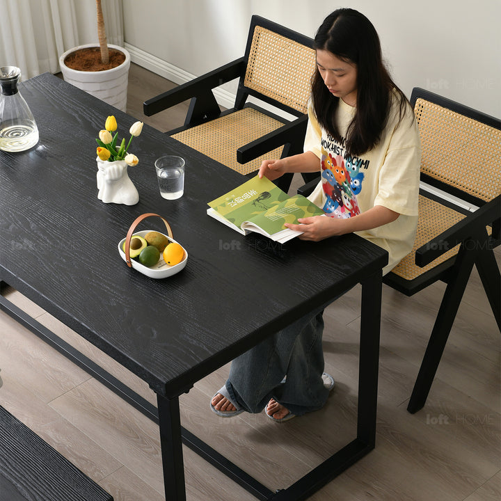 Scandinavian Wood Dining Table CLASSIC OAK Detail 3