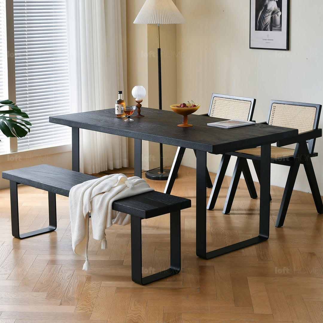 (Fast Delivery) Scandinavian Wood Dining Table U SHAPE OAK Detail 8