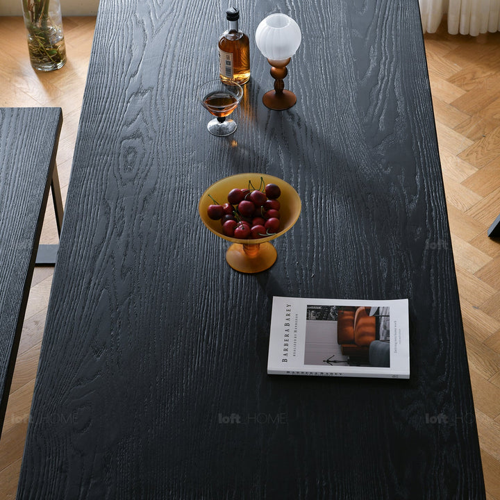 (Fast Delivery) Scandinavian Wood Dining Table U SHAPE OAK Detail 9