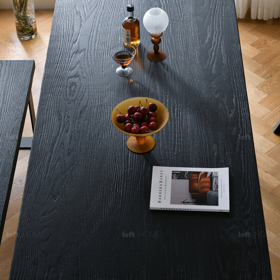 Scandinavian Wood Dining Table U SHAPE OAK Detail 9