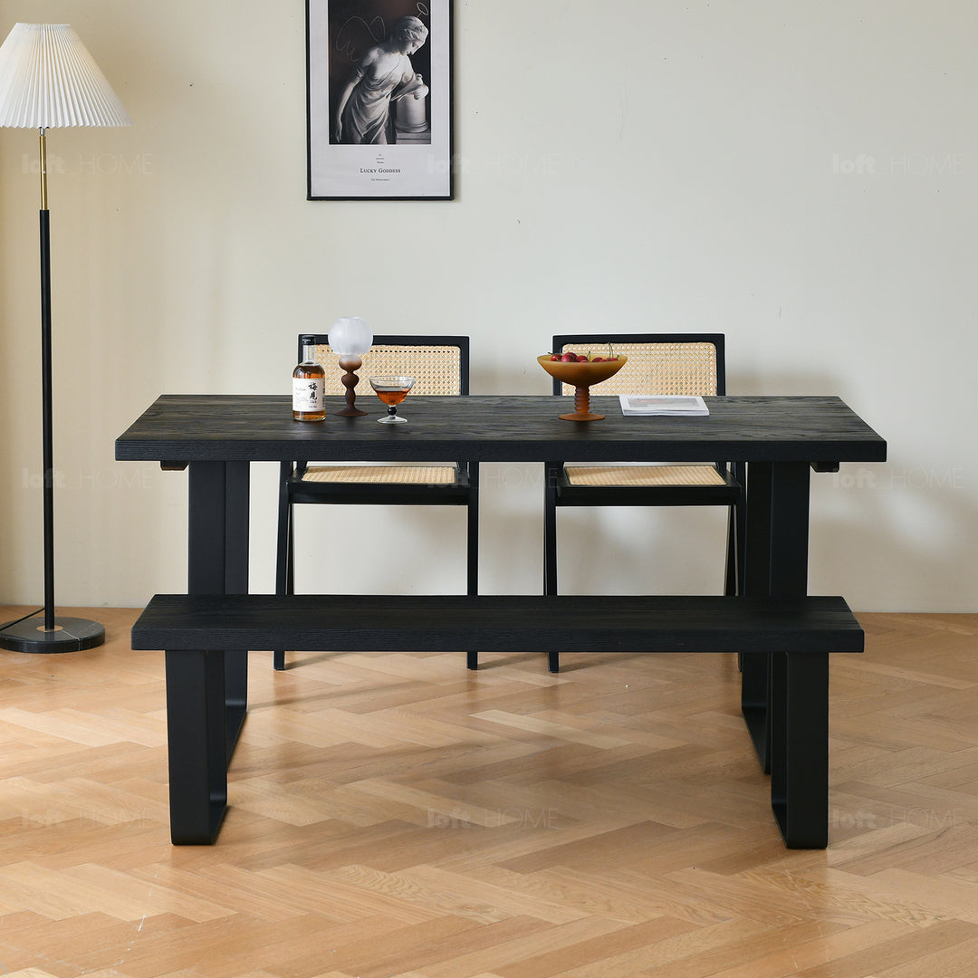Scandinavian Wood Dining Table U SHAPE OAK Detail 4
