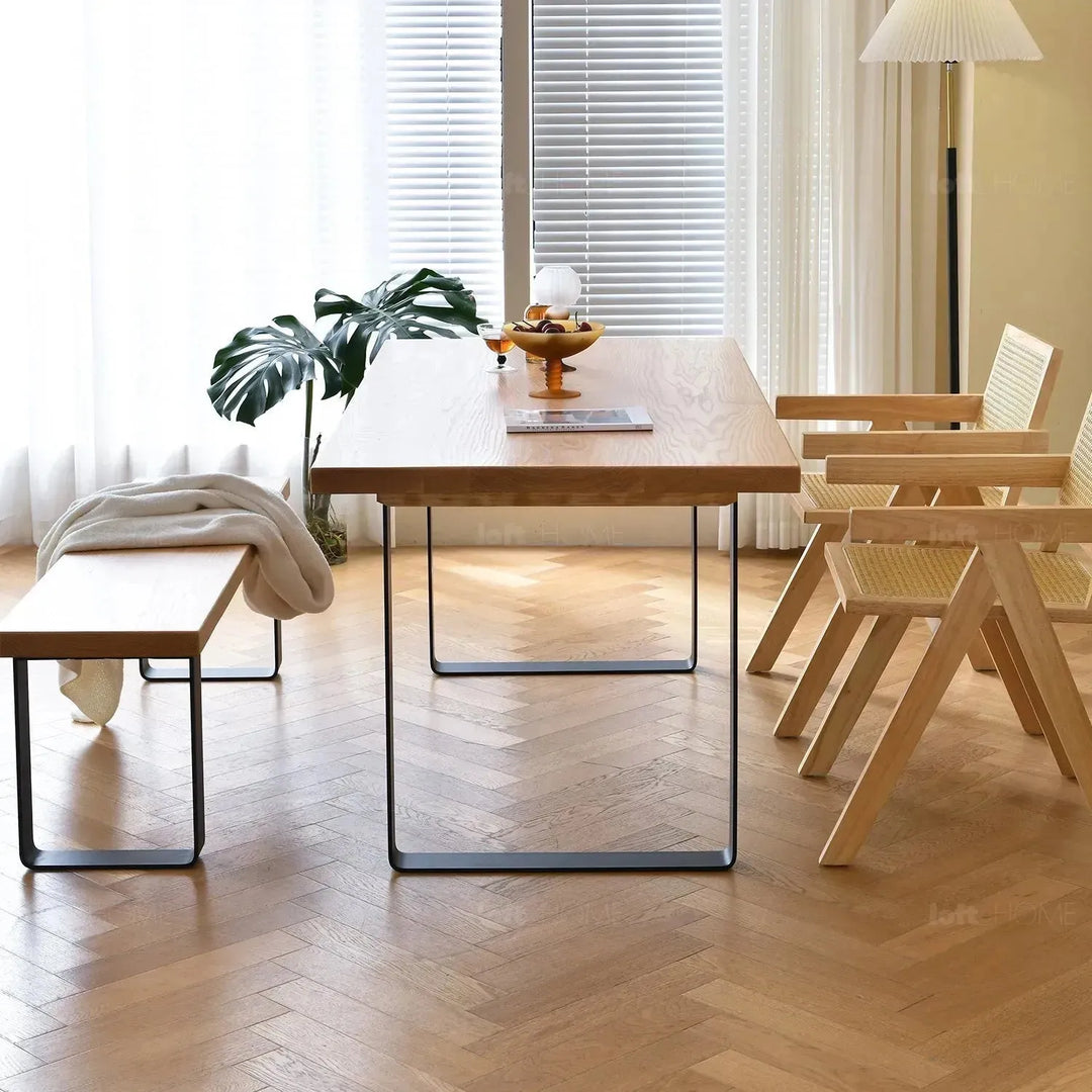 (Fast Delivery) Scandinavian Wood Dining Table U SHAPE OAK Life Style