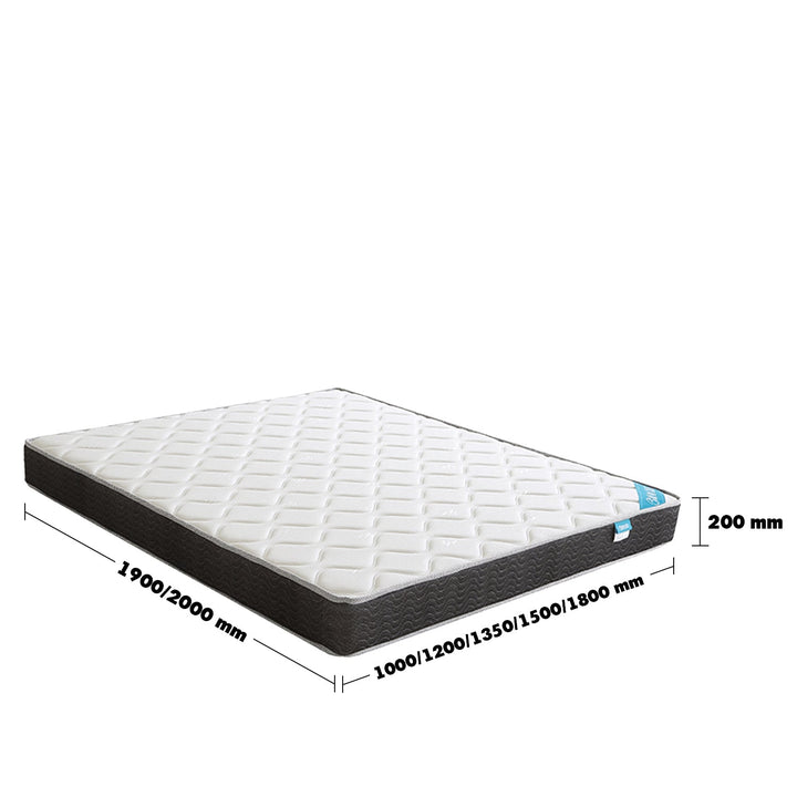 20cm spring mattress simo size charts.