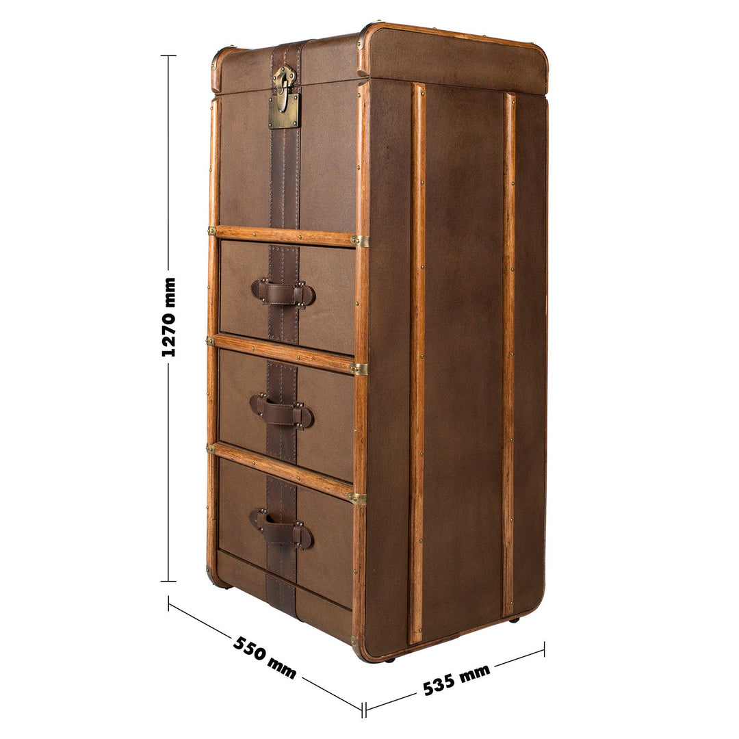 (Fast Delivery) Vintage Canvas Drawer Cabinet Side Cabinet RICHARDS' TRUNK CANVAS Size Chart
