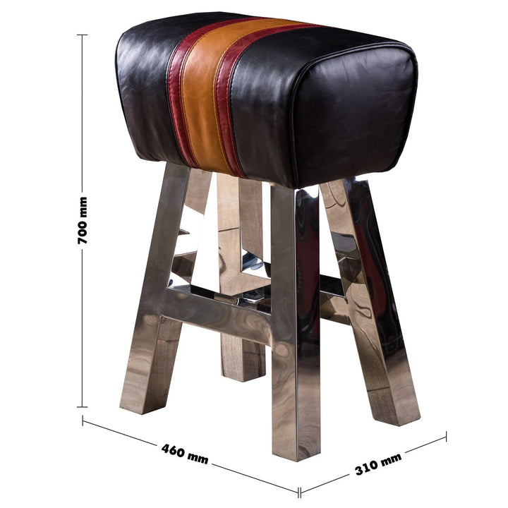 Vintage genuine leather bar stool chocolush size charts.