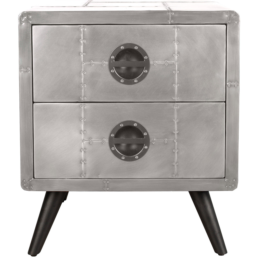 Vintage Aluminium Side Table JETBRASS