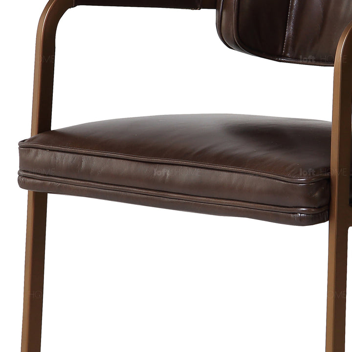 Vintage Genuine Leather Dining Chair HERMAN Layered