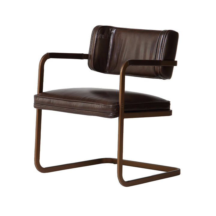 Vintage Genuine Leather Dining Chair HERMAN Detail