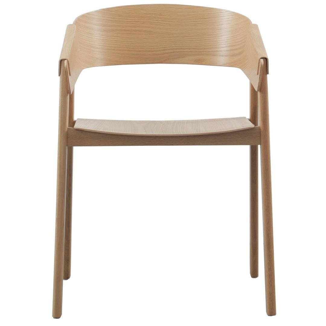 (Fast Delivery) Scandinavian Wood Dining Chair SIMONE White Background