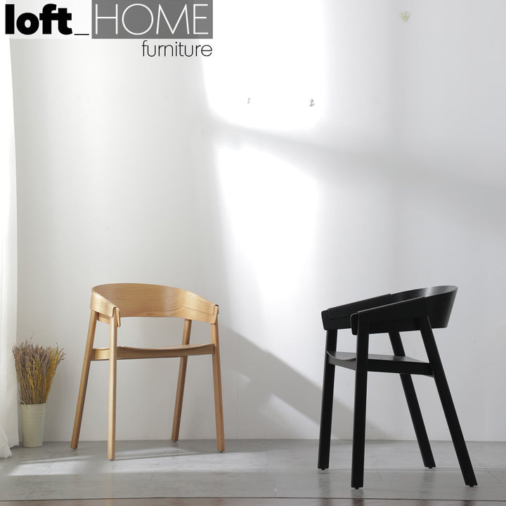 (Fast Delivery) Scandinavian Wood Dining Chair SIMONE Detail 52