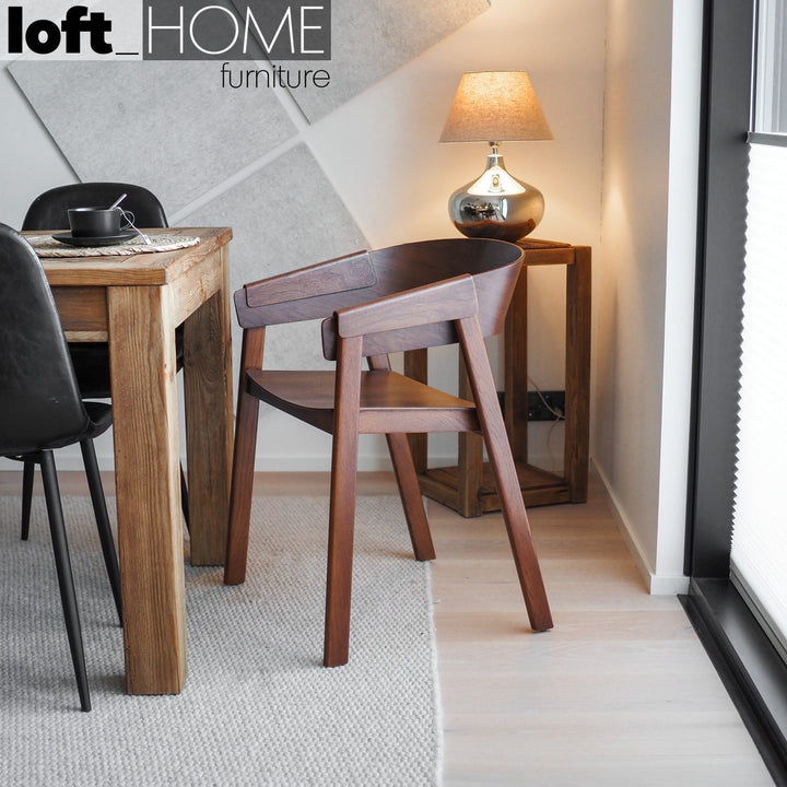 (Fast Delivery) Scandinavian Wood Dining Chair SIMONE Detail 3