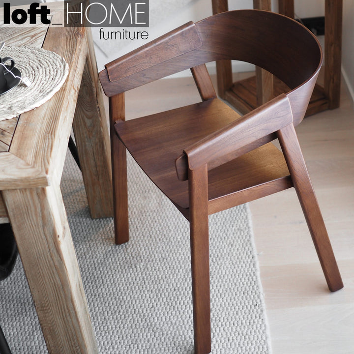 (Fast Delivery) Scandinavian Wood Dining Chair SIMONE Detail 4