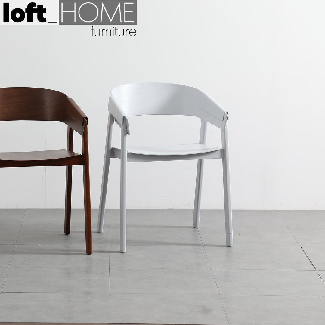 (Fast Delivery) Scandinavian Wood Dining Chair SIMONE Detail 41