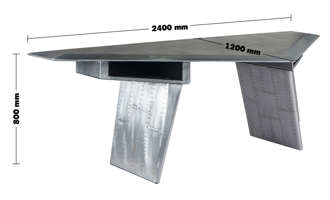 Industrial Aluminium Study Table TRIANGLE AIRCRAFT Size Chart