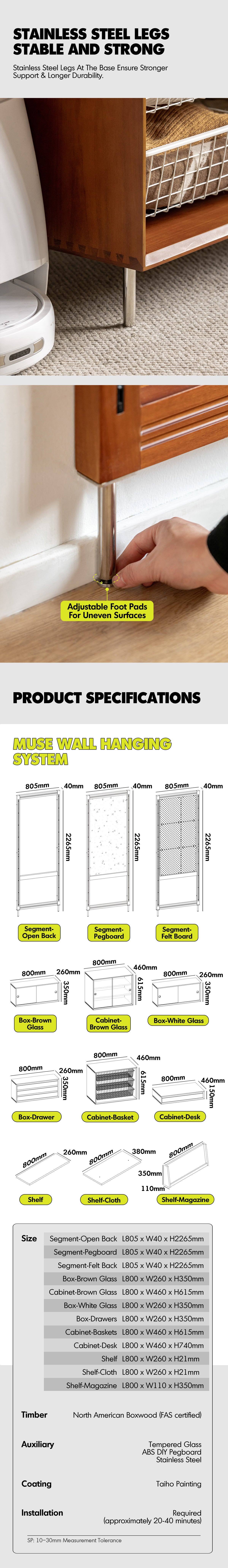 Bauhaus Boxwood Modular Hanging Wall Shelf System MUSE ENTRYWAY Good to Know - 22