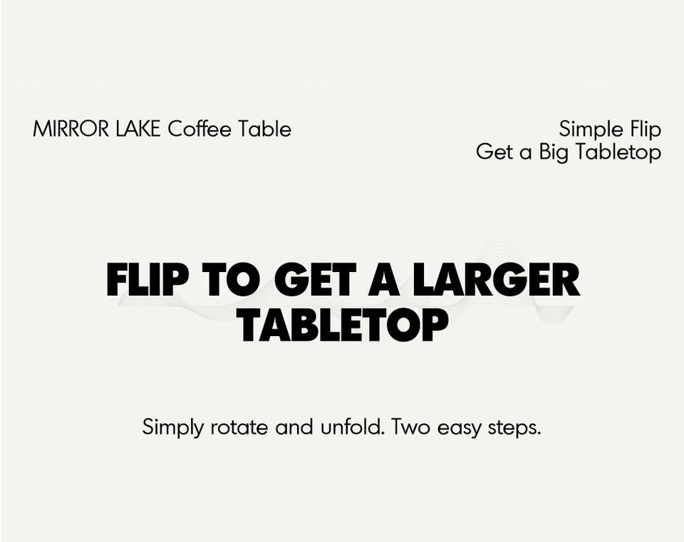 Japandi Walnut Wood Extendable Height Adjustable Coffee Table MIRROR LAKE More Details and Instruction_6
