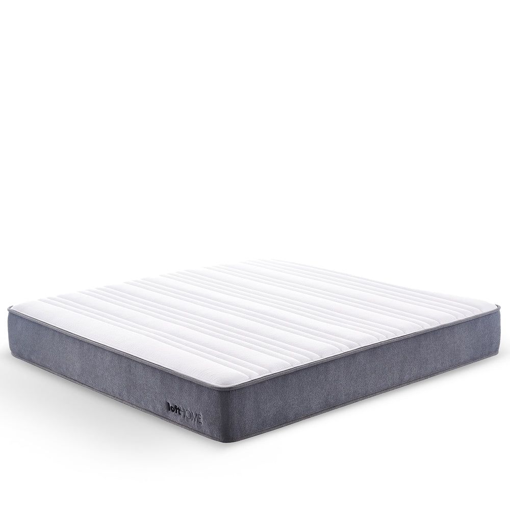 25cm pocket spring mattress sleeper in white background.