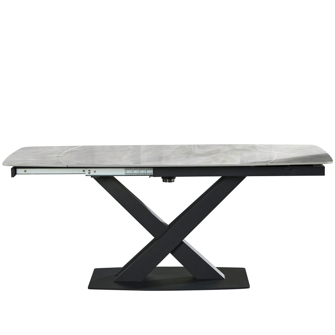 Modern extendable sintered stone dining table luvia detail 5.