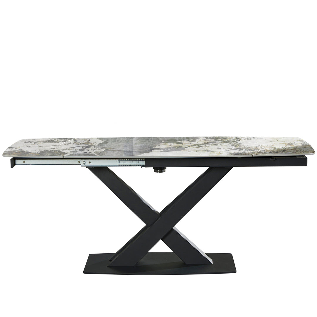 Modern extendable sintered stone dining table luvia detail 6.