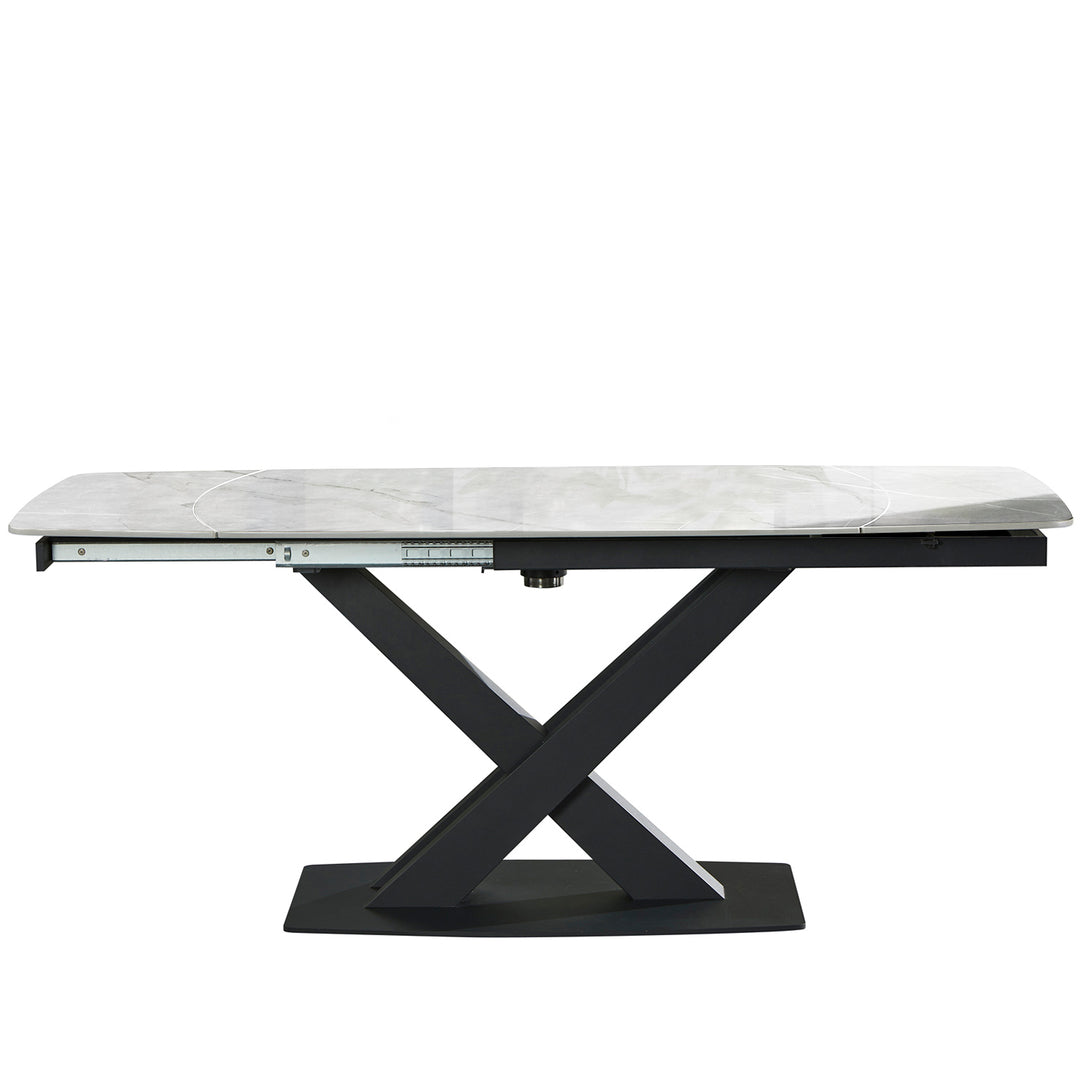 Modern extendable sintered stone dining table luvia detail 4.