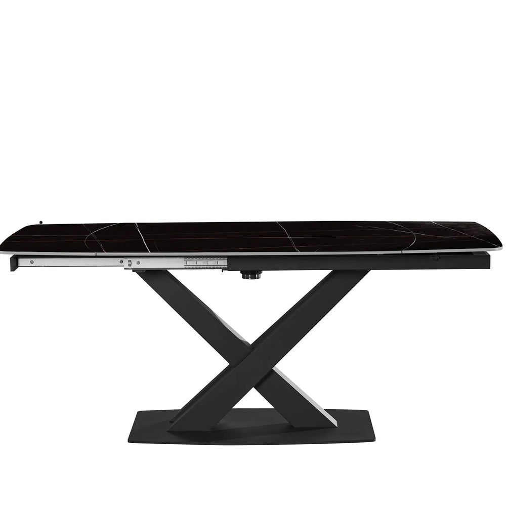 Modern extendable sintered stone dining table luvia detail 1.