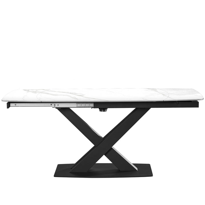 Modern extendable sintered stone dining table luvia detail 2.