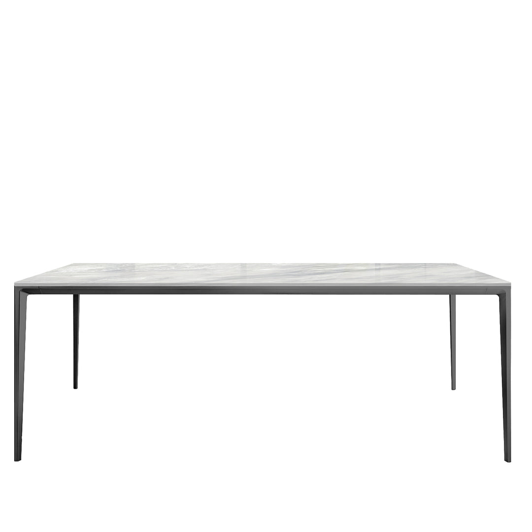 Modern sintered stone dining table long island grey detail 3.