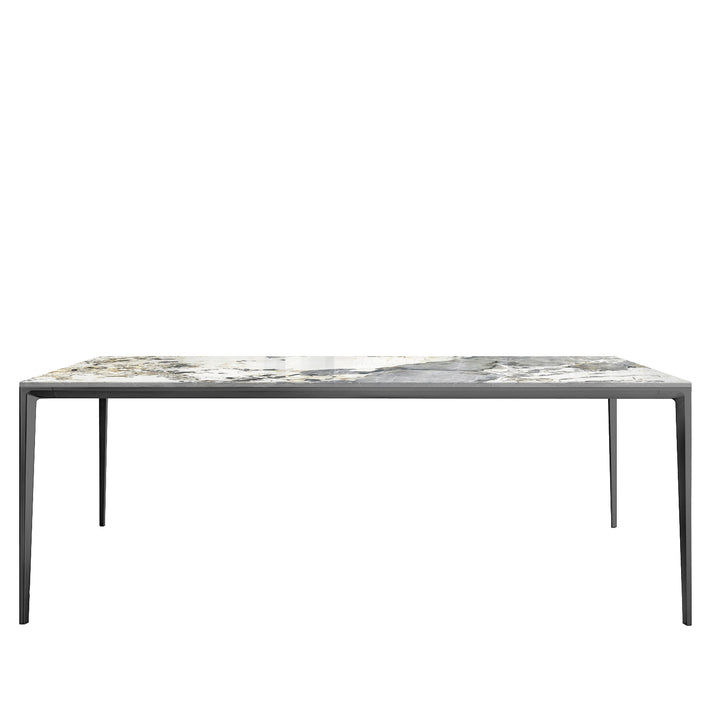 Modern sintered stone dining table long island grey detail 4.