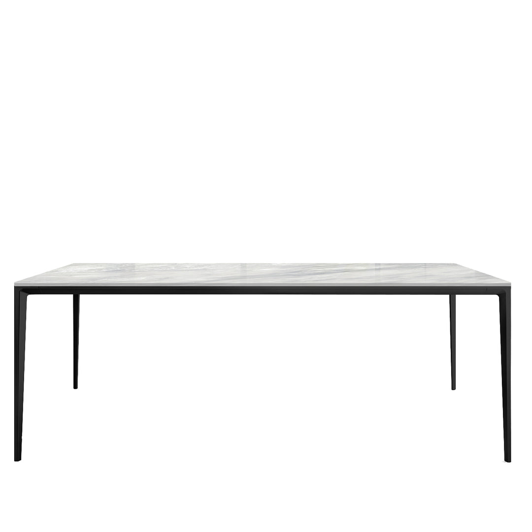 Modern sintered stone dining table long island black detail 4.