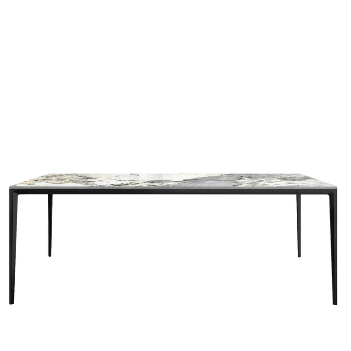 Modern sintered stone dining table long island black detail 5.