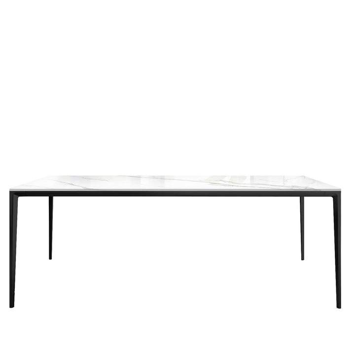 Modern sintered stone dining table long island black detail 3.